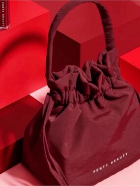 Fenty Beauty Burgundy Drawstring Cosmetic Bag